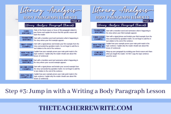Teaching Students How to Write Literary Analysis Paper in Six Easy ...