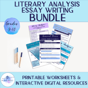 literary analysis essay writing bundle images