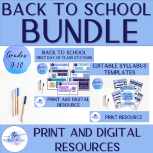 back to school bundle of resources