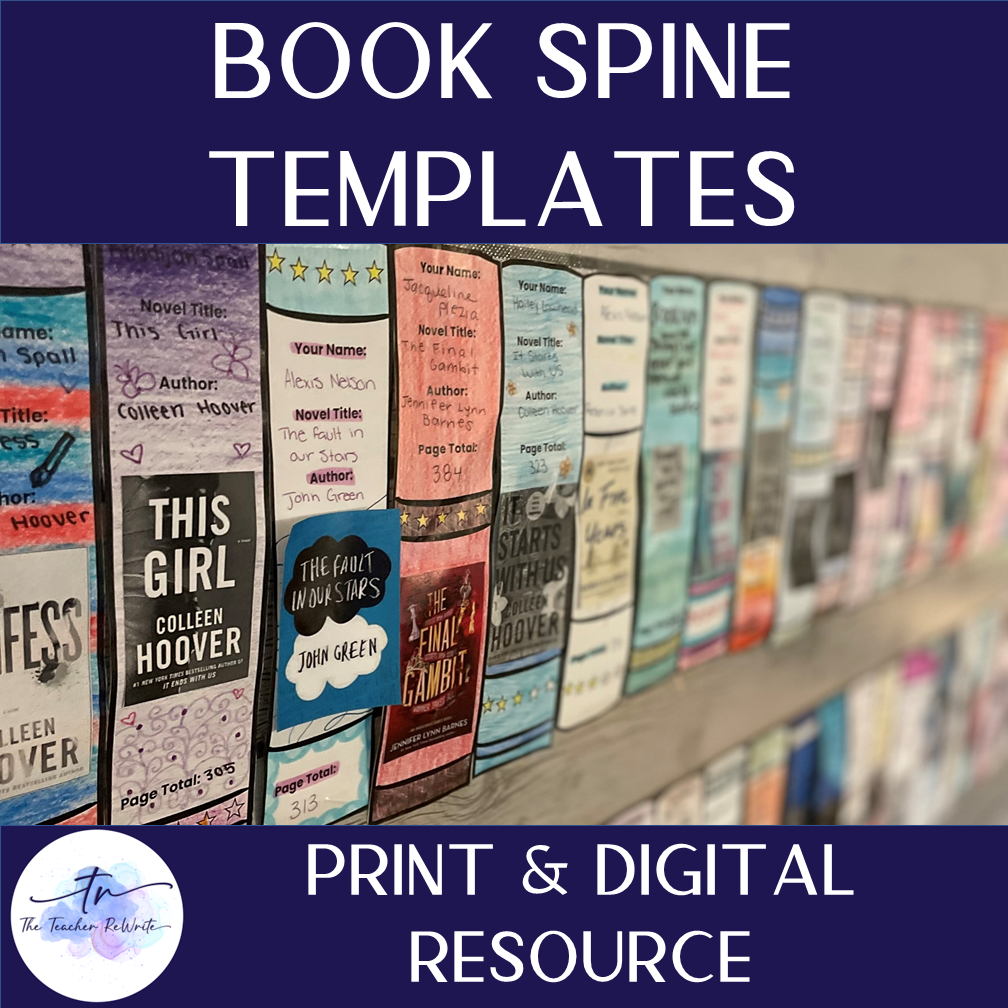 Book Spine Template PDF The Teacher ReWrite Book Spine Template PDF The Teacher ReWrite