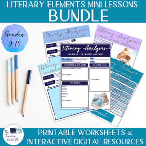 literary elements bundle handouts